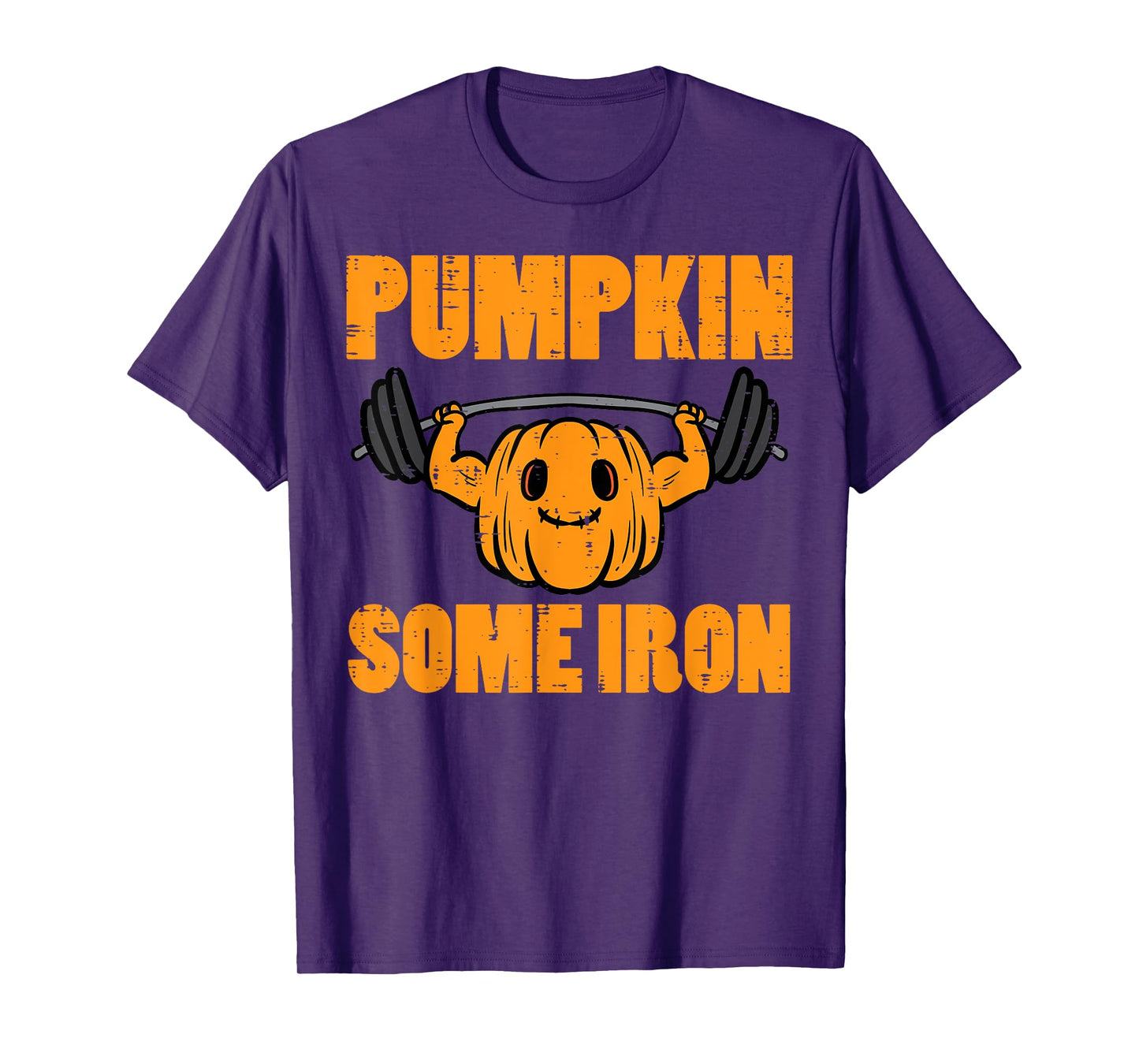 Halloween Gym Pumpkin Some Iron Workout Costume Men Women T-Shirt