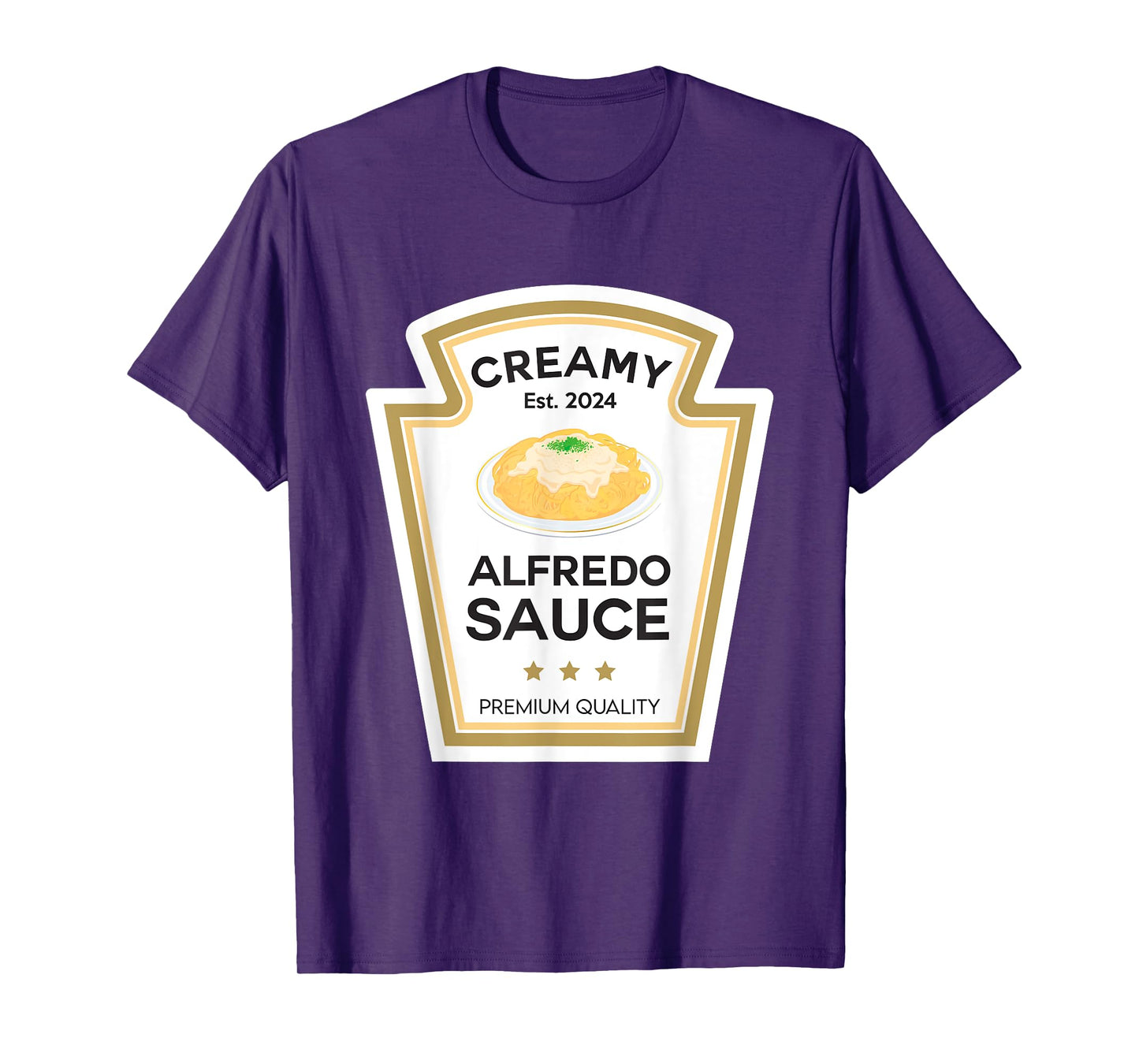 Creamy Alfredo Sauce Condiment With Jesus Christian Family T-Shirt