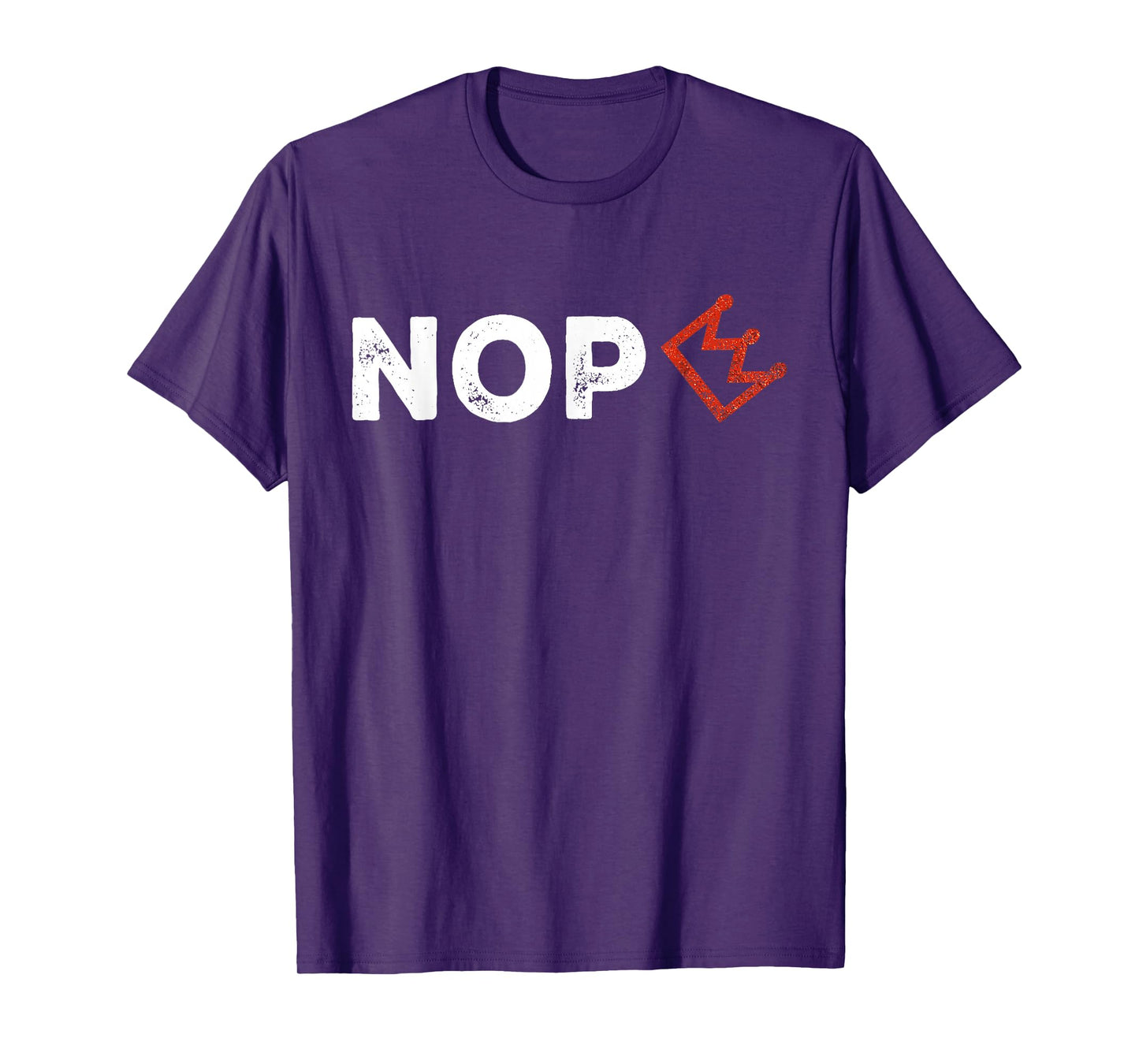No Kings Protest Sign Nope Simple Bold Crown T-Shirt
