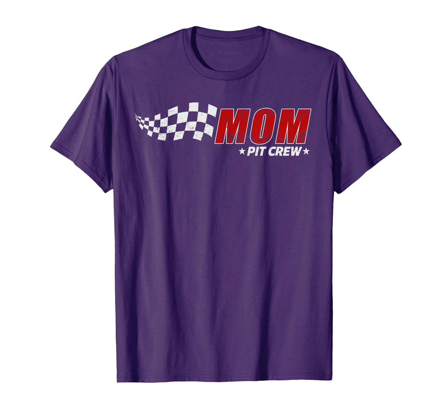 Mom Pit Crew Race Car Birthday Family Matching Pit Crew T-Shirt