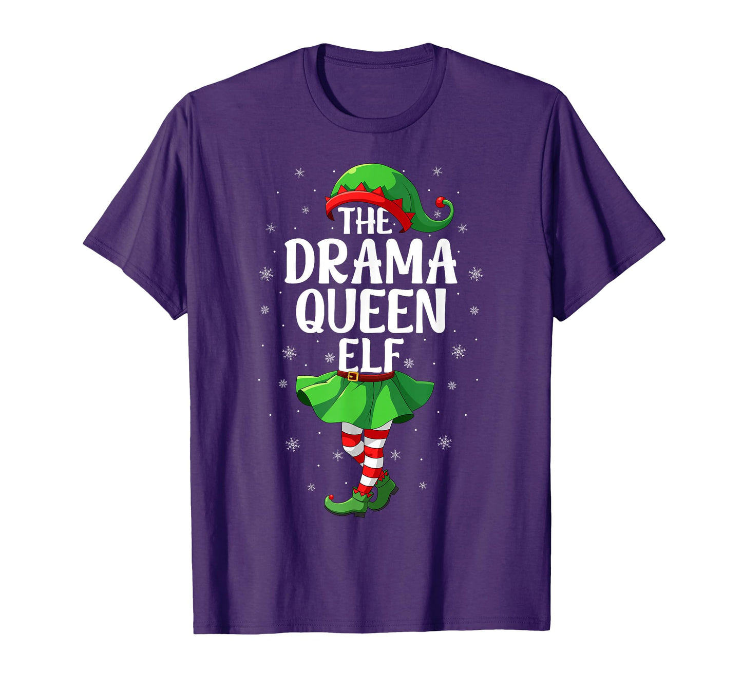 Drama Queen Elf Christmas Girls Women Elf Squad Xmas Family T-Shirt