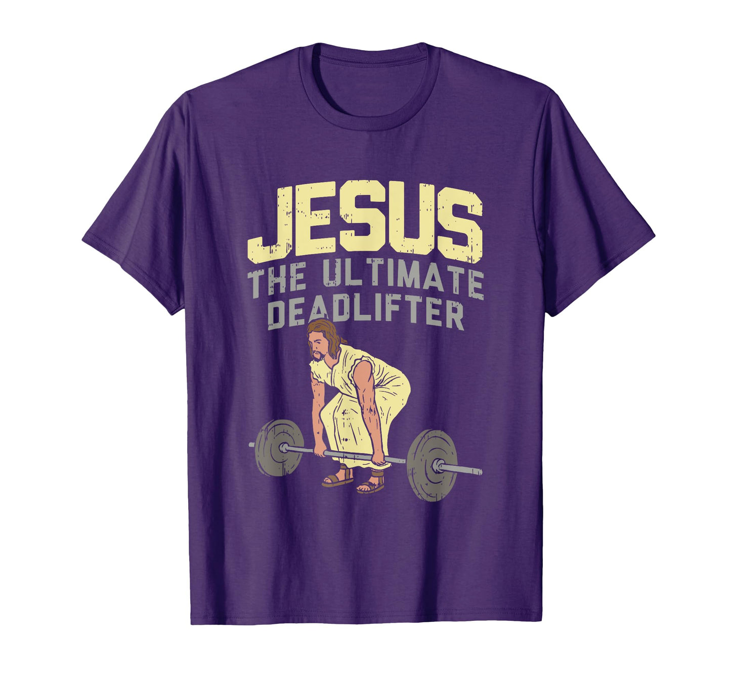 Vintage Jesus The Ultimate Deadlifter Funny Christian Gym T-Shirt