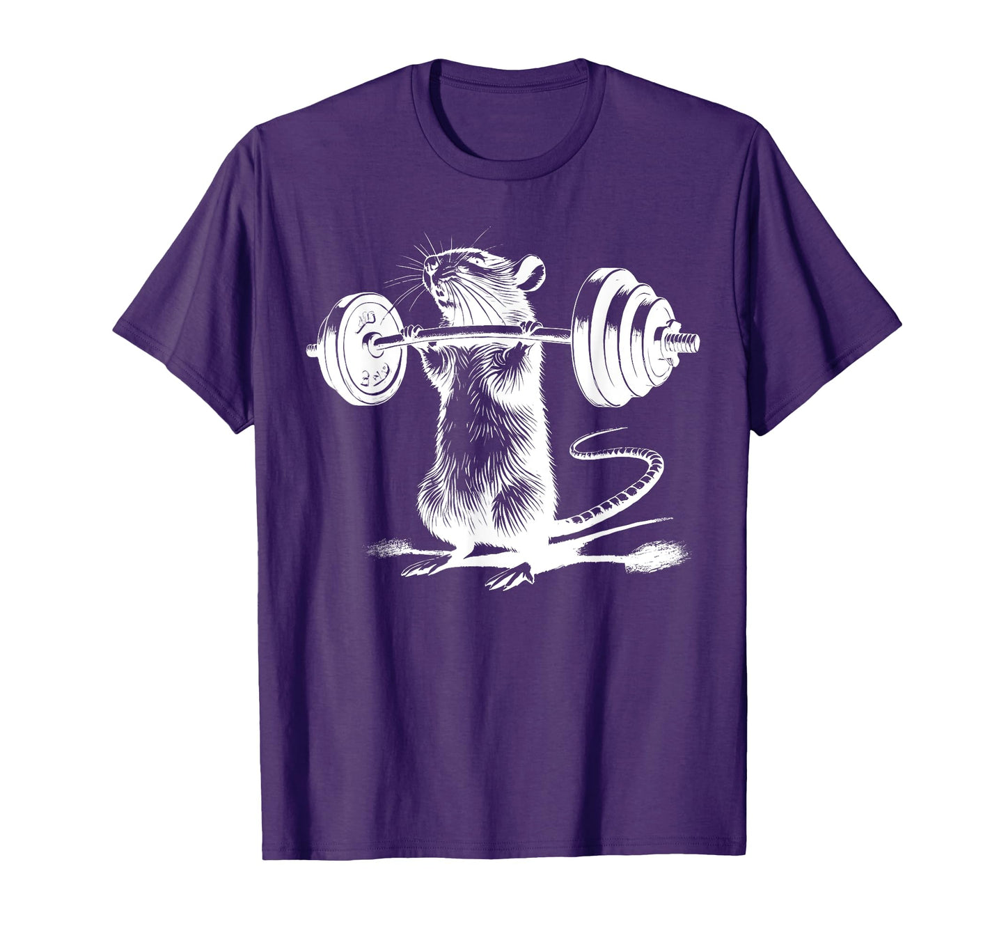 Retro Gym Rat Fitness Bodybuilding Workout Weight Lifting T-Shirt