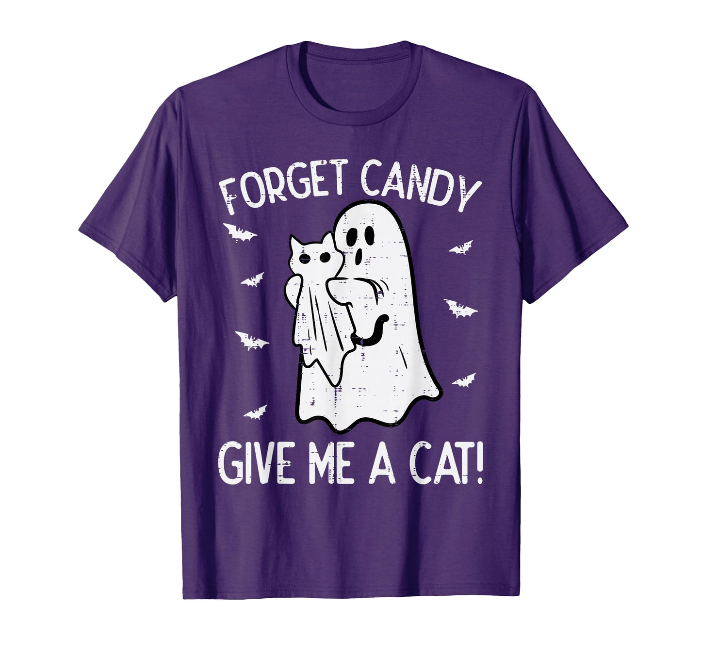 Halloween Forget Candy Give Me Cat Funny Costume Men Women T-Shirt