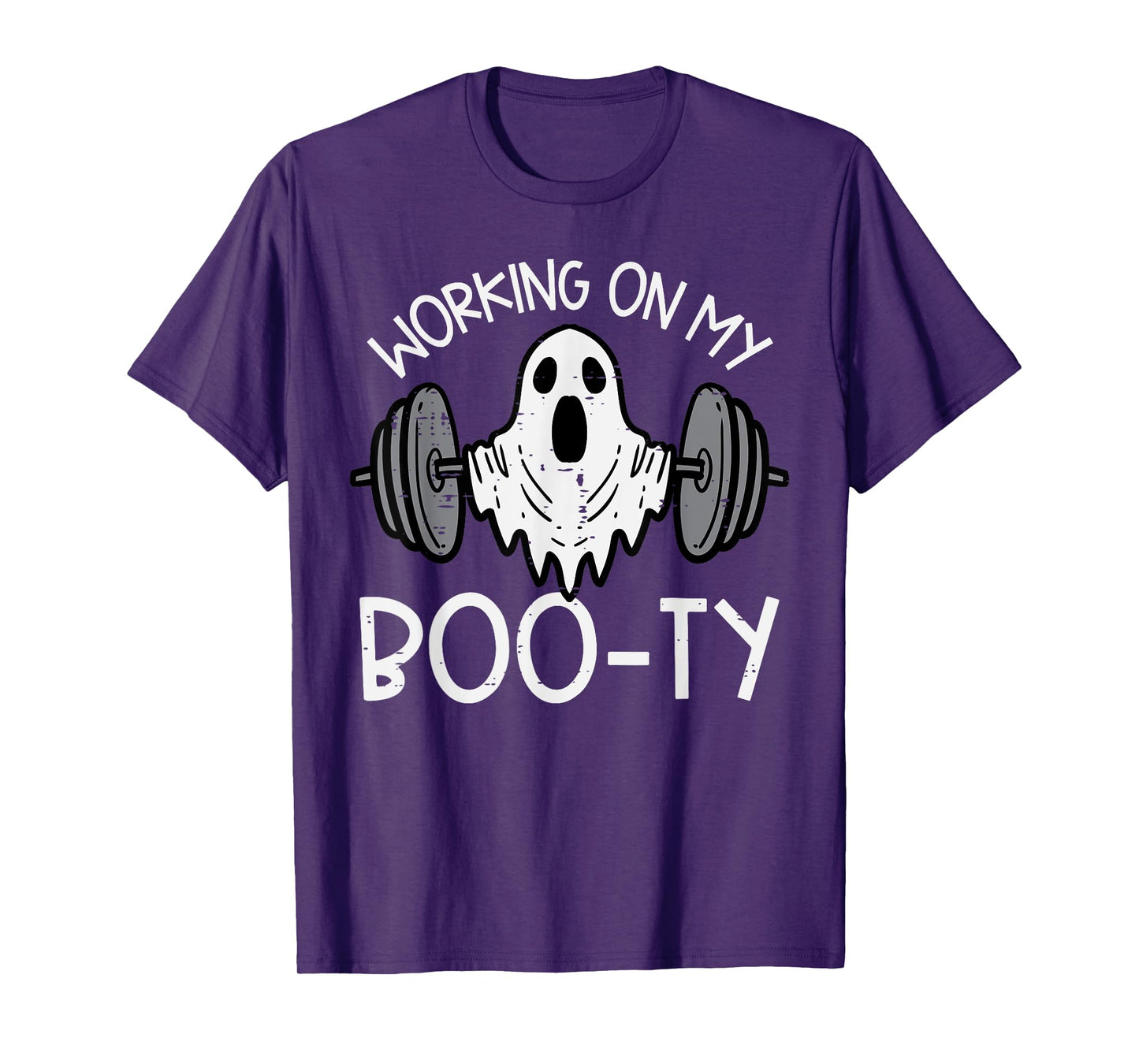 Halloween Ghost Working Booty Funny Gym Costume Men Women T-Shirt