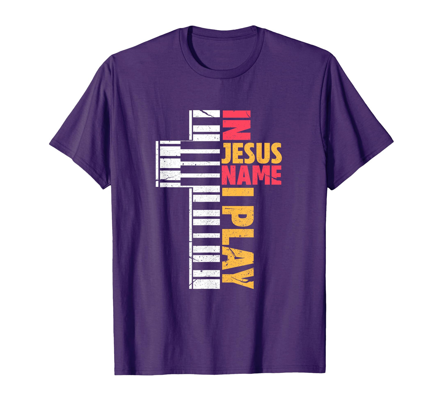 In Jesus Name I Play Piano Christians T-Shirt