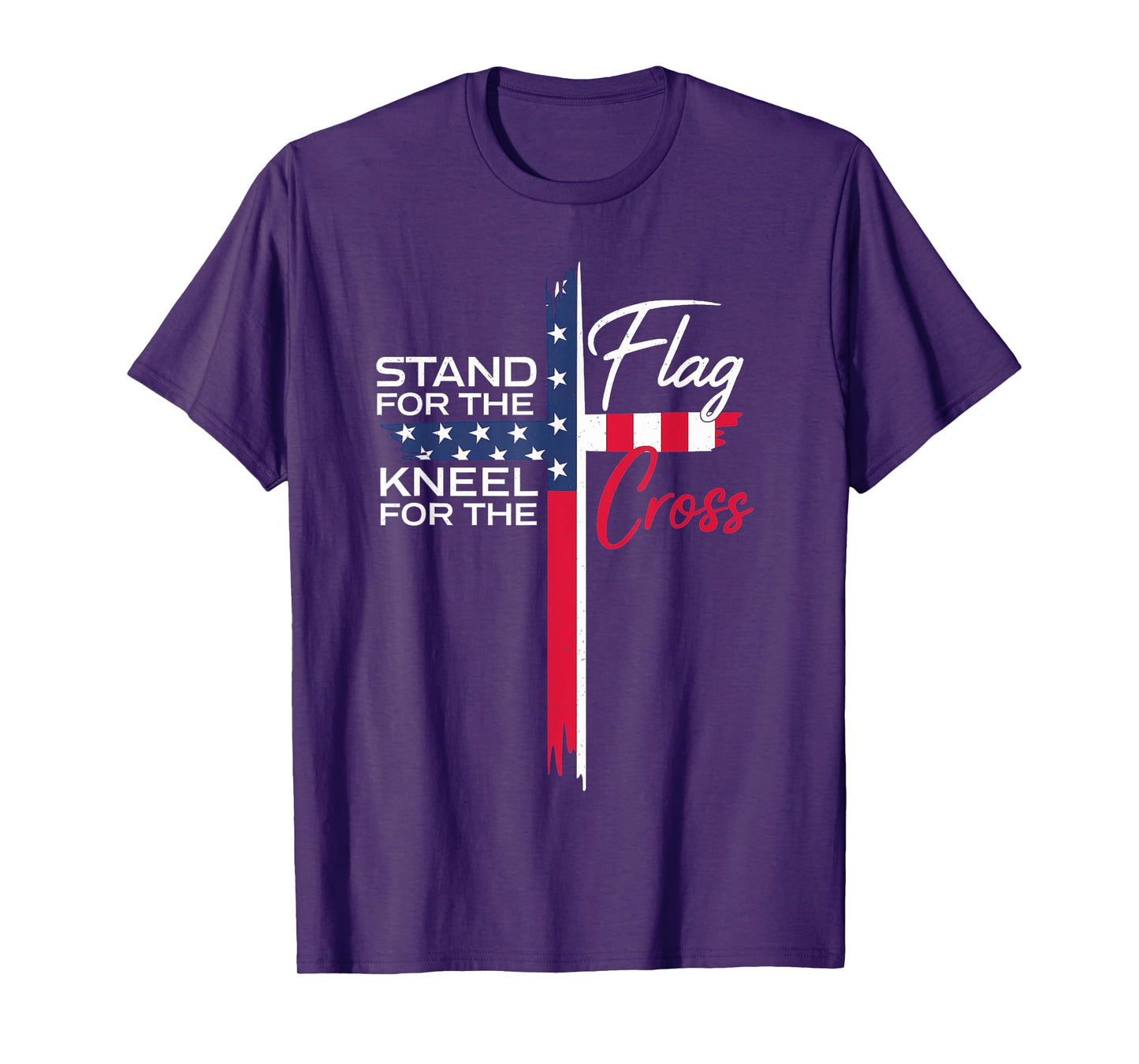 Faith and Freedom Patriotic Christian Cross Graphic vintage T-Shirt