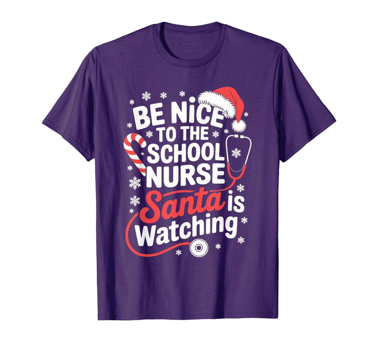 Funny School Nurse Christmas Nursing Humor Xmas T-Shirt