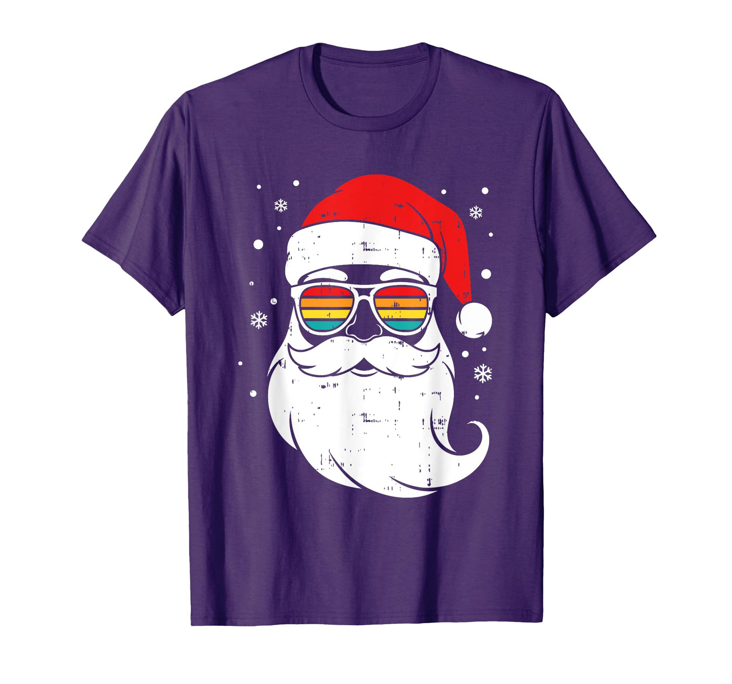 Vintage Santa Retro Christmas Vibes Men Women Teens Kids T-Shirt