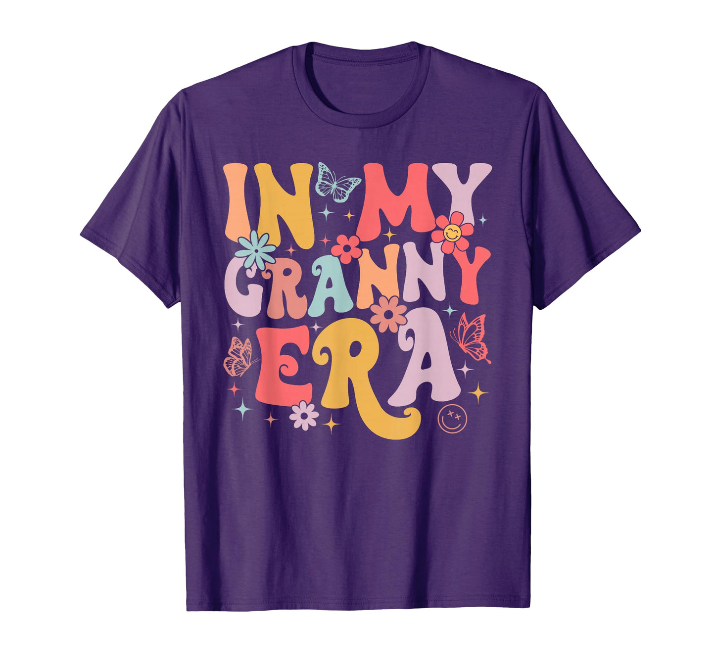 In My Granny Era Groovy Retro Mothers Day Butterfly Women T-Shirt