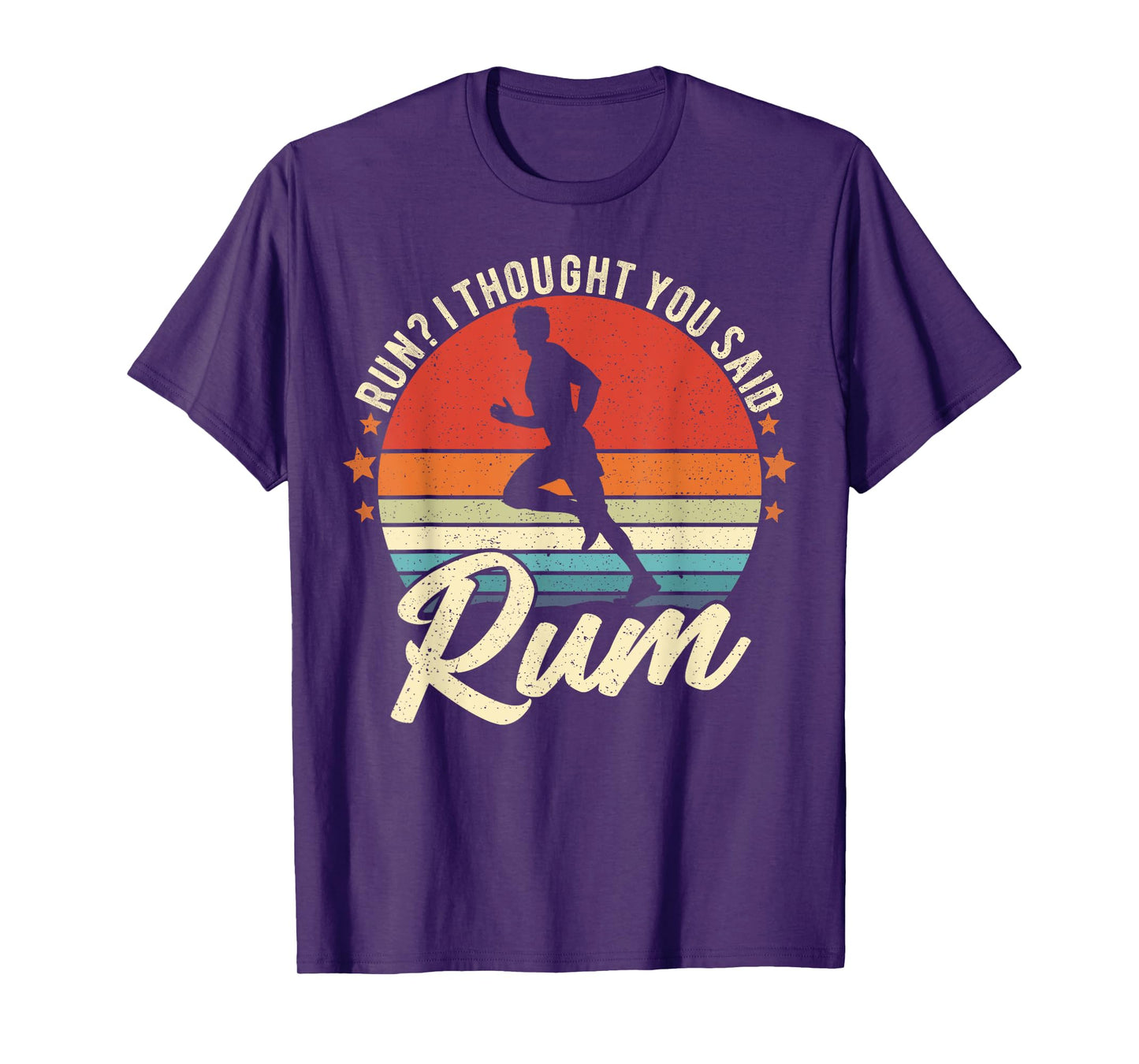 Run I Thought You Said Rum Funny Drinking Runner Dad T-Shirt