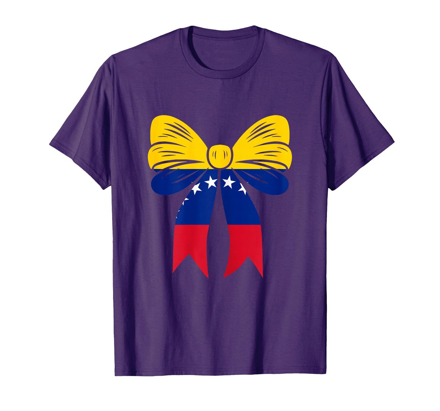 Venezuela Girl Coquette Bow Cute Ribbon Venezuelan Flag T-Shirt
