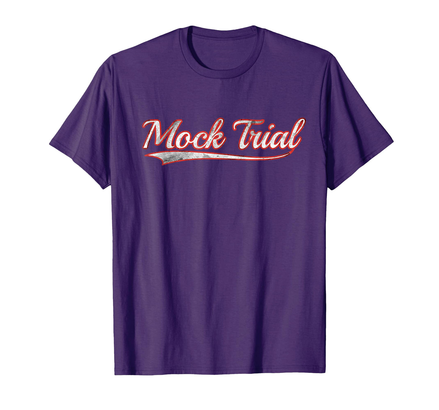 Mock Trial Vintage Varsity Distressed Throwback Style T-Shirt