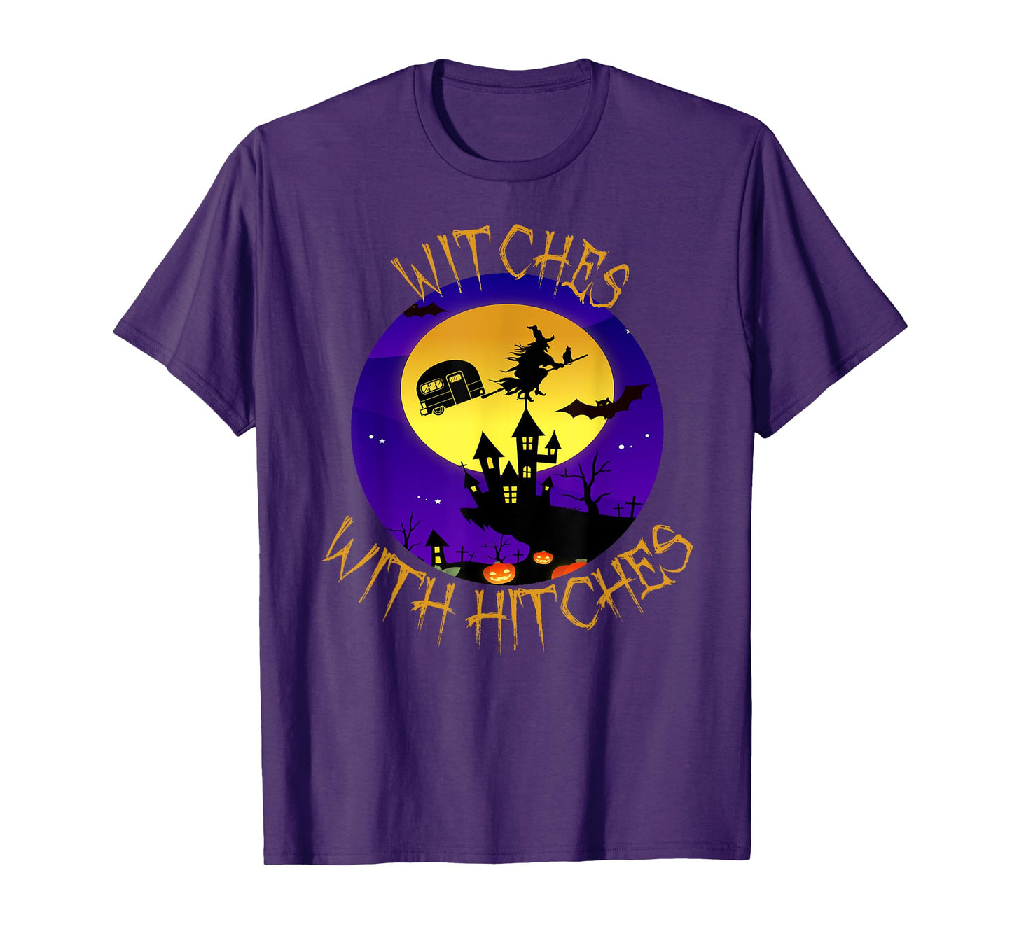 Witches with Hitches Halloween Camping Gift T-Shirt