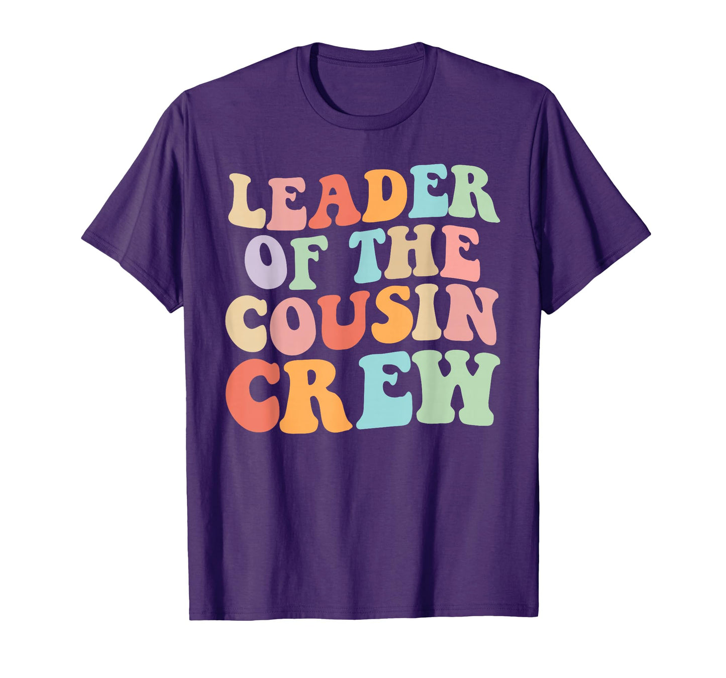 Leader of the Cousin Crew Retro Graphic – Fun Cousin Group T-Shirt