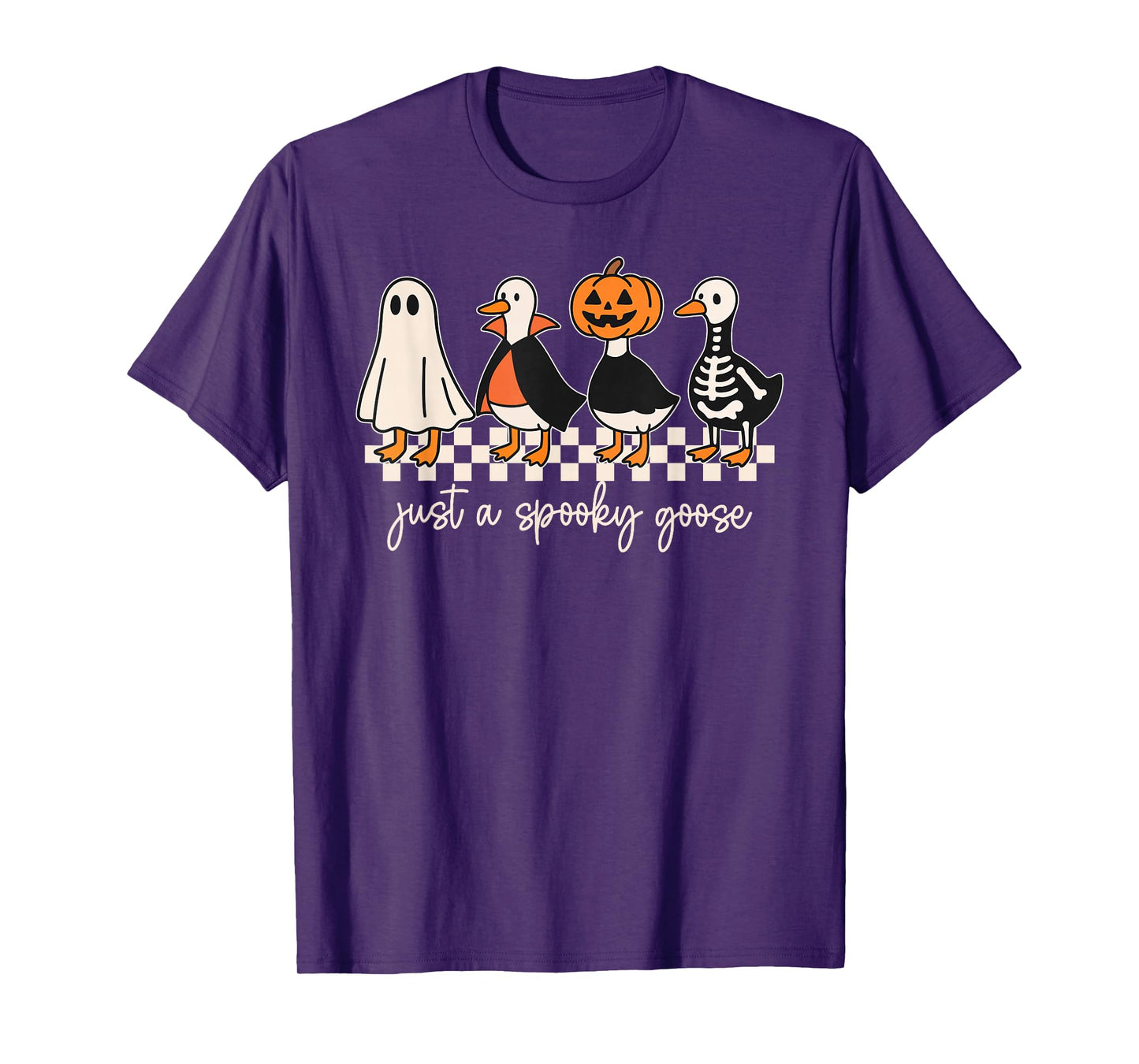 Just A Spooky Goose Halloween Silly Goose Funny Halloween T-Shirt