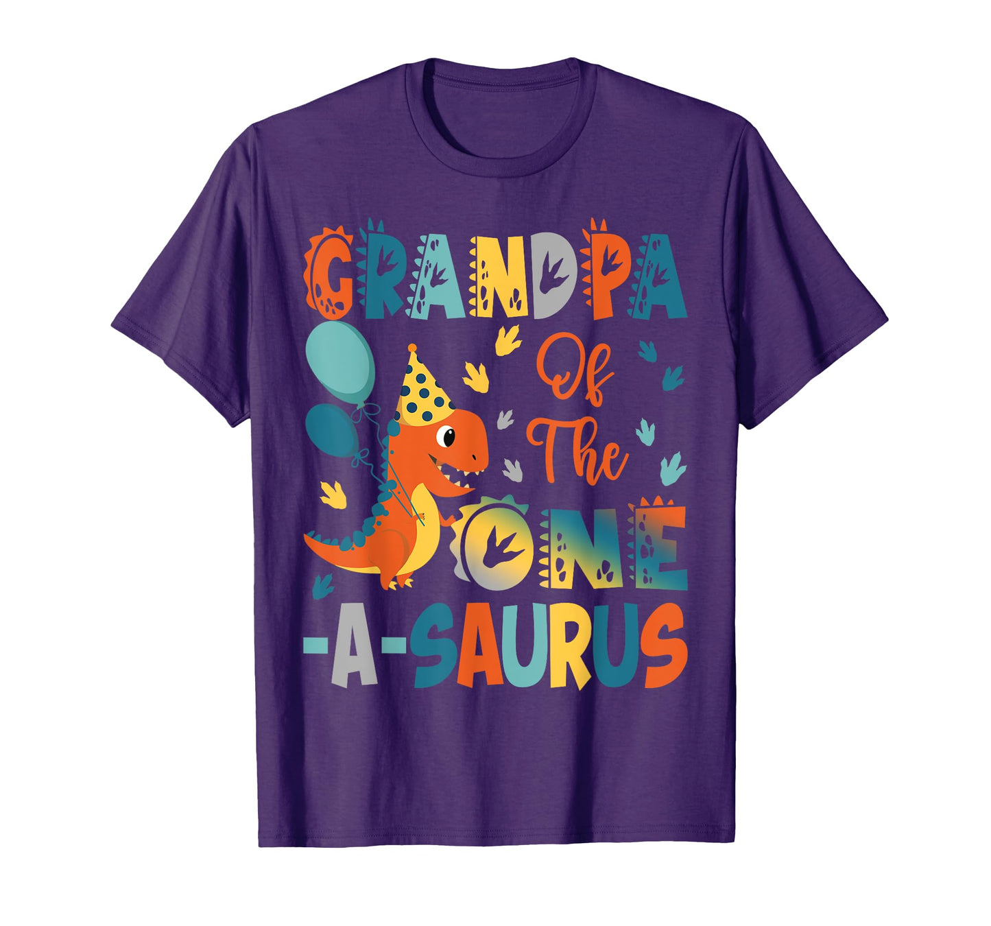 Grandpa Of The One-A-Saurus 2Nd Birthday Dinosaur Party T-Shirt