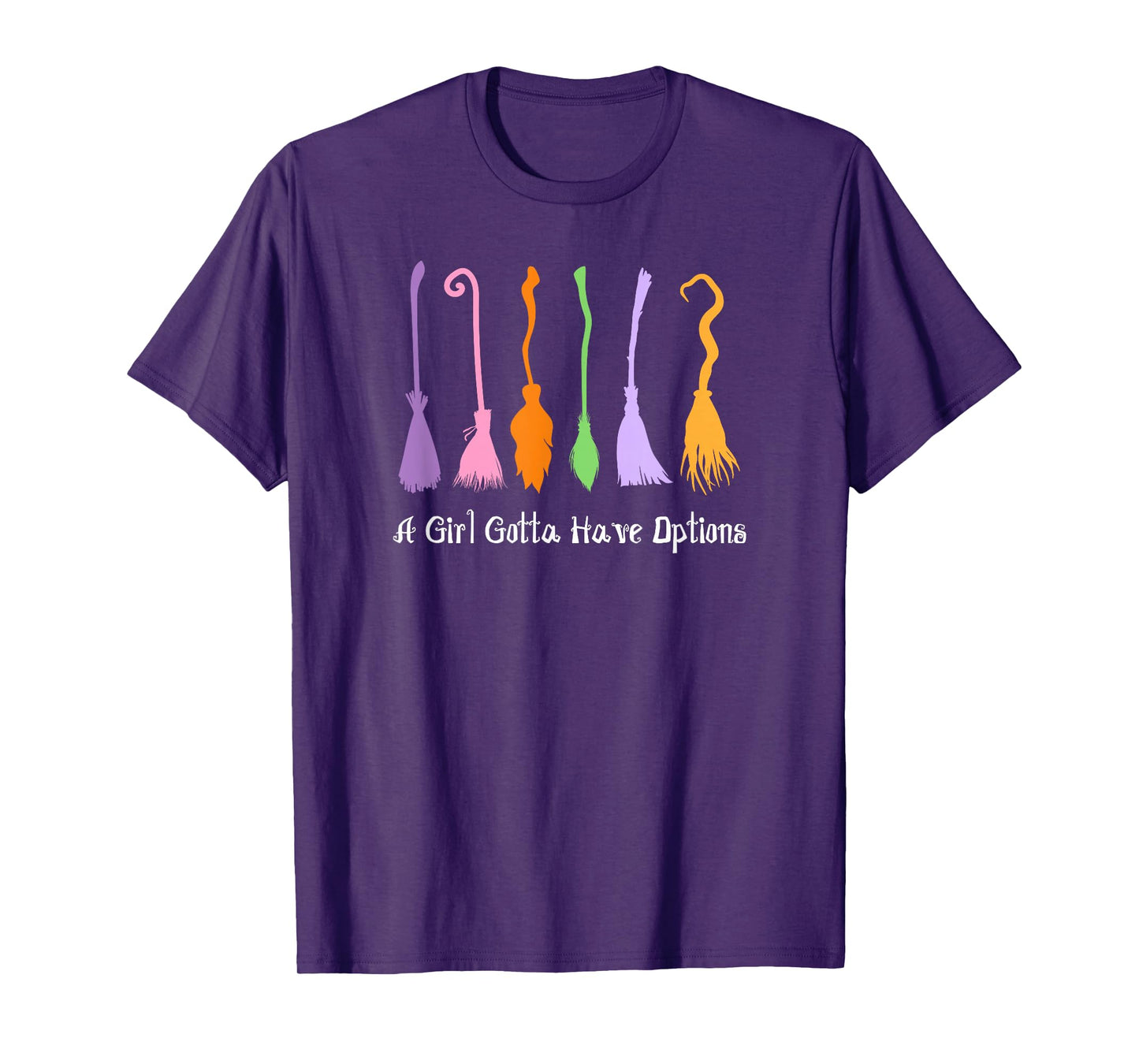 Cute Witches Broom Design for Halloween T-Shirt