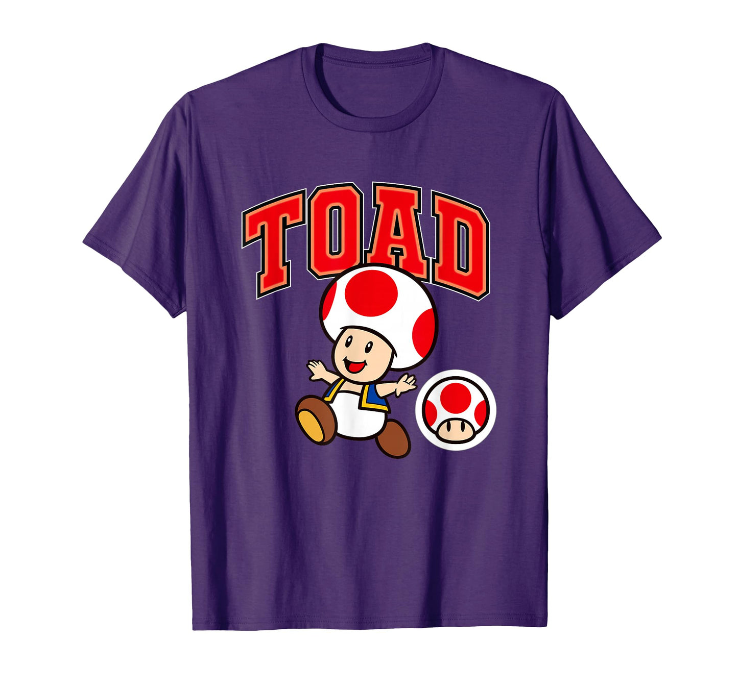 Super Mario Toad Big Character Collegiate Style T-Shirt