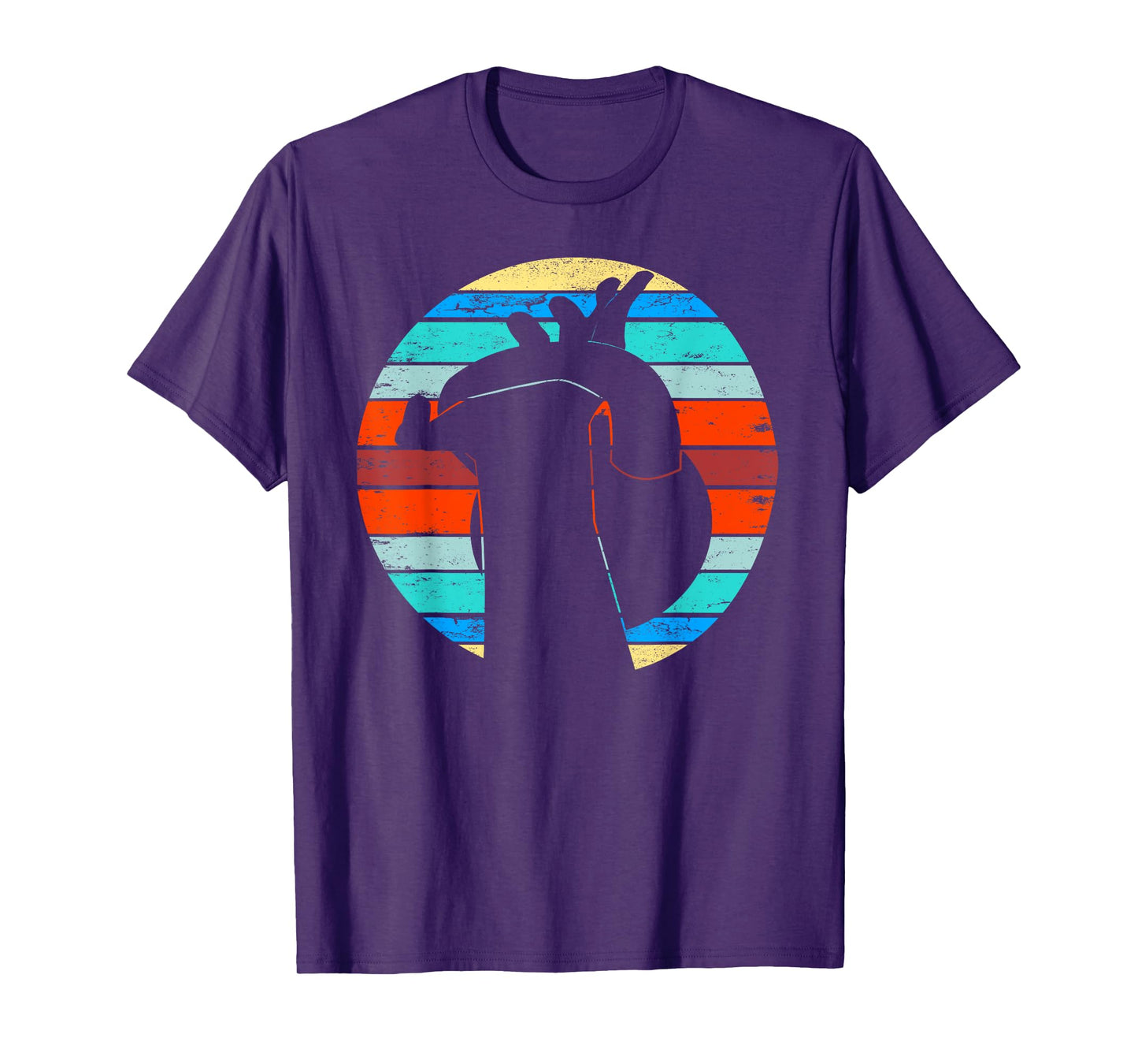 Vintage Workout Kettlebell Retro Sunset Gym Fitness Gift T-Shirt