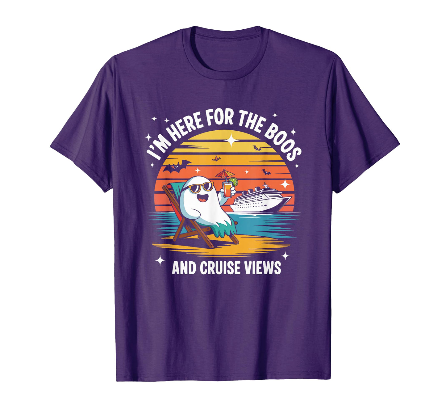 Here for The Boos and Cruise Views Halloween Party T-Shirt