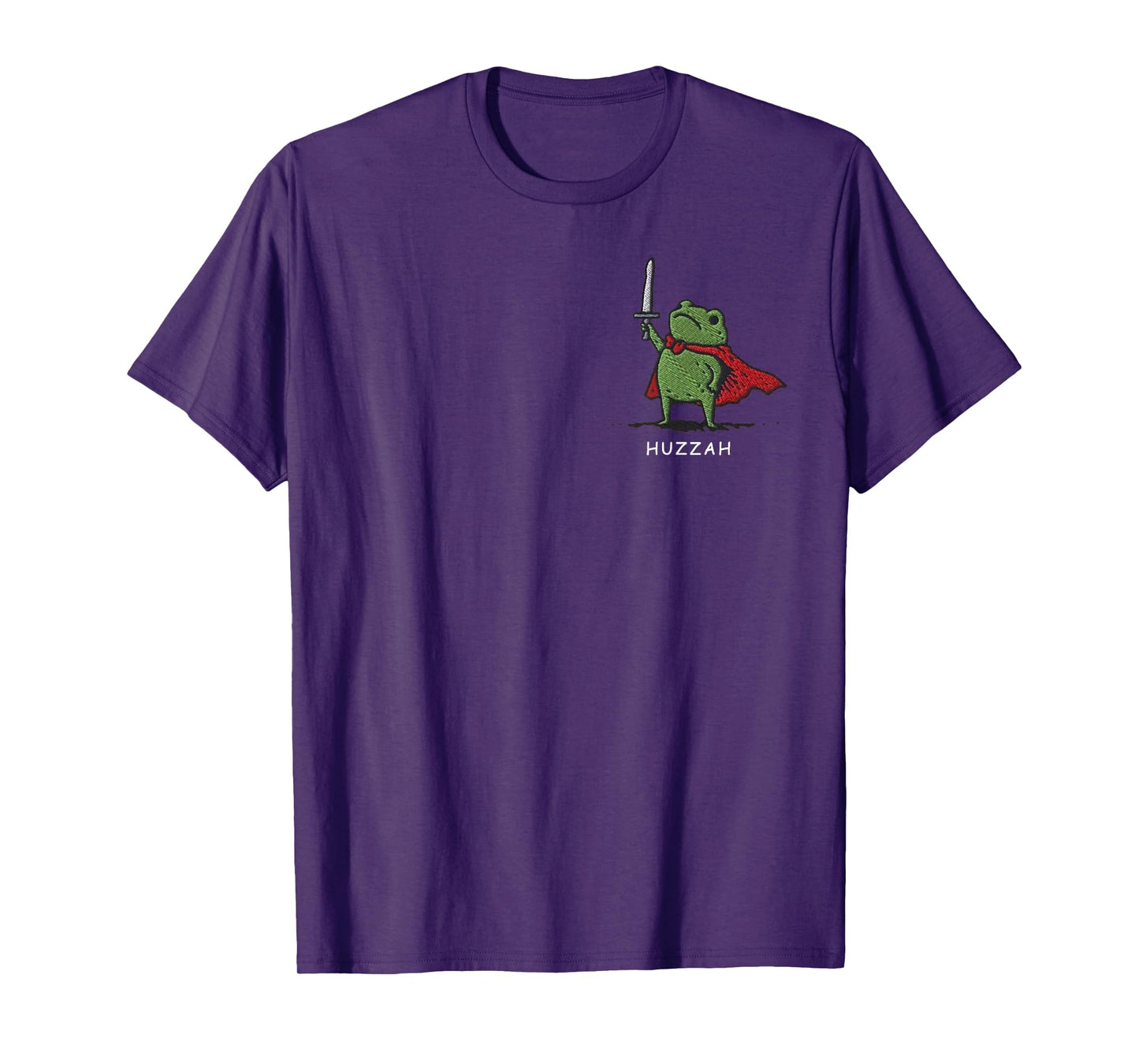 Huzzah Frog Knight Funny Sword Meme Quote T-Shirt