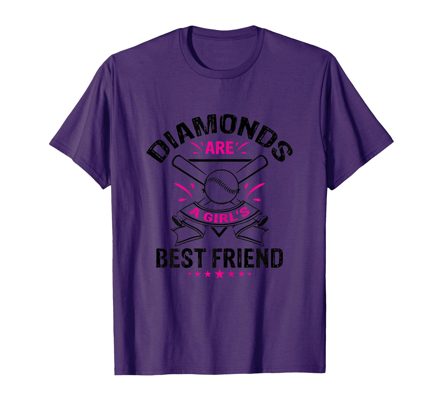 Diamonds Girl's Best Friend Shirt for Baseball and Softball T-Shirt