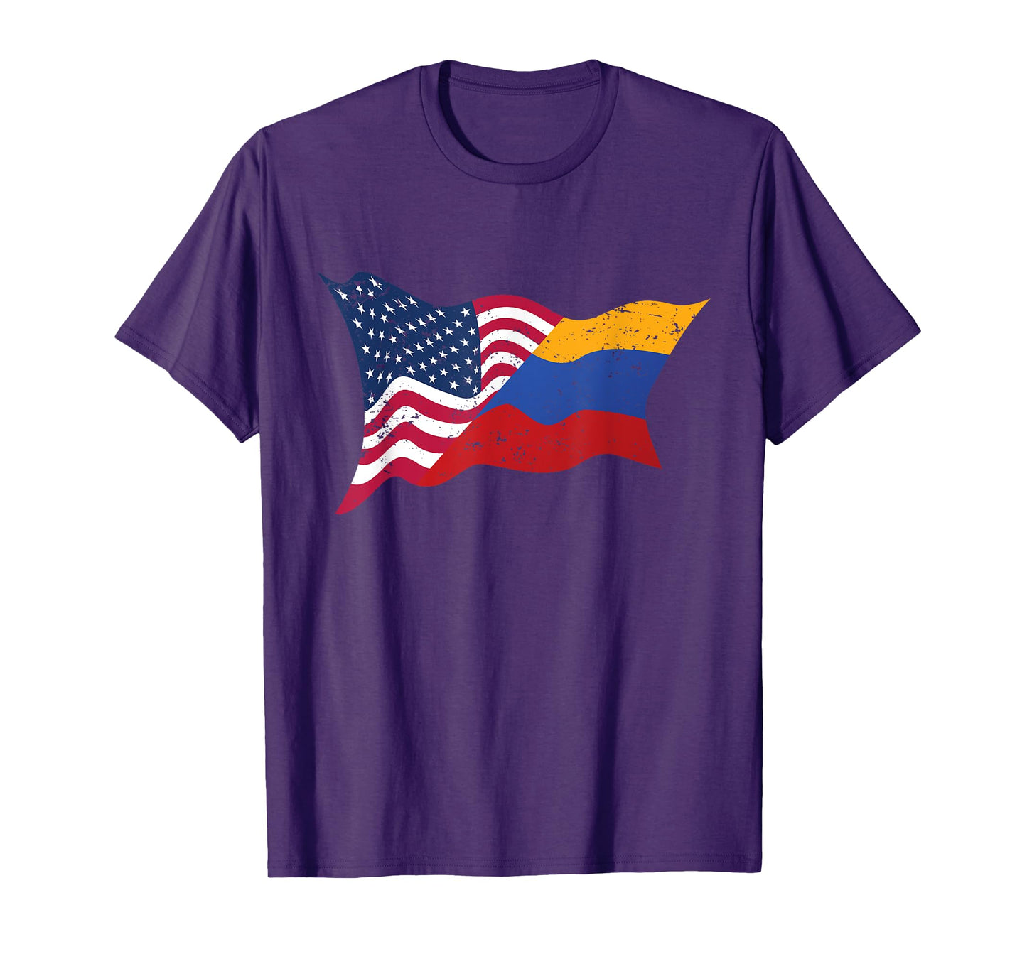 Colombia Dual Citizen American USA Flag Colombian Gift T-Shirt