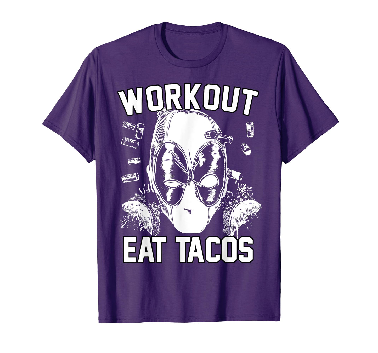 Marvel Deadpool Workout Eat Tacos T-Shirt