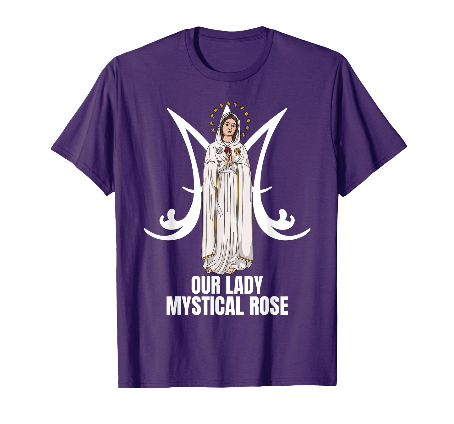 Our Lady Mystical Rose Marian Catholic T-Shirt