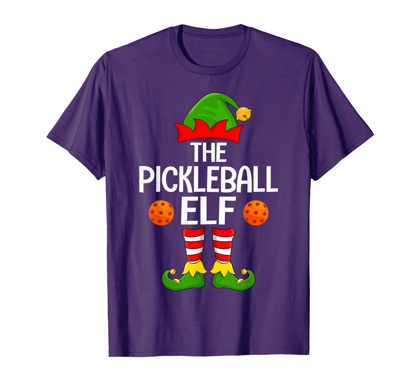 Pickleball Elf Xmas Matching Family Elf Squad Christmas T-Shirt