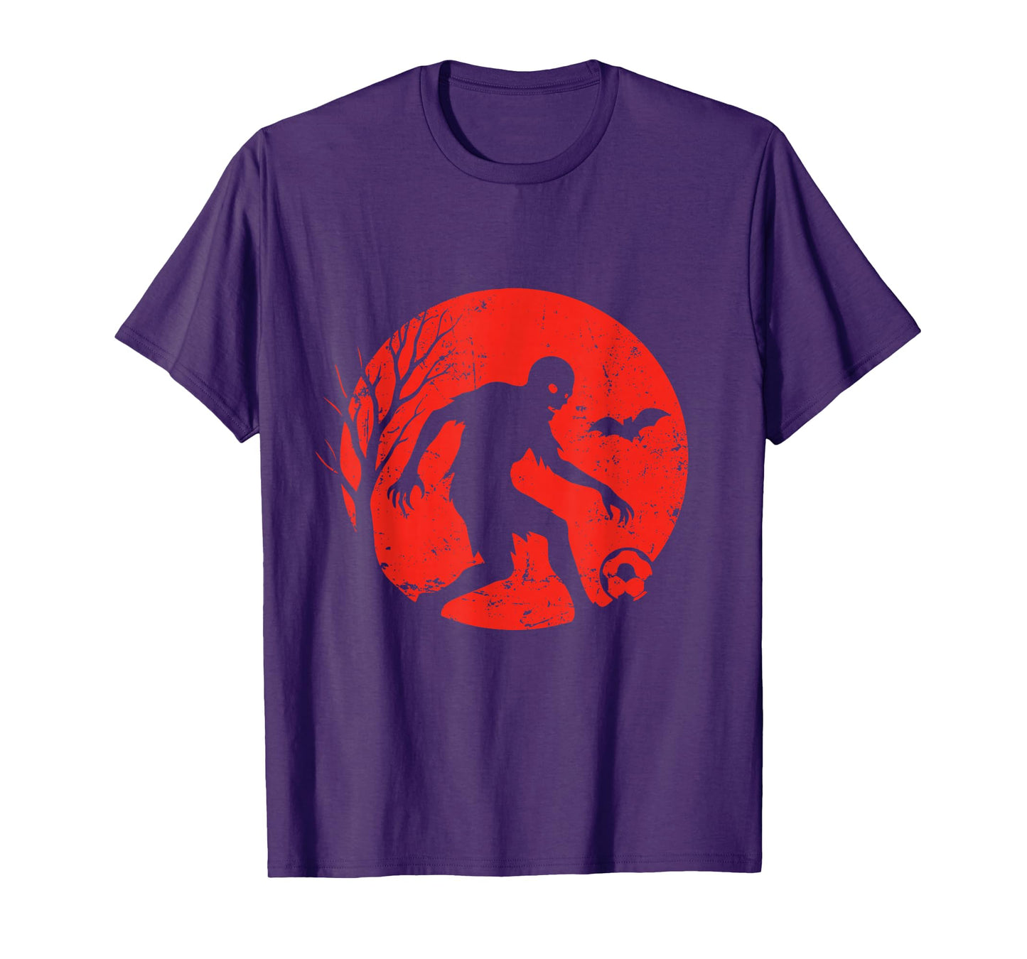 Zombie Soccer Dribble Under Moon T-Shirt
