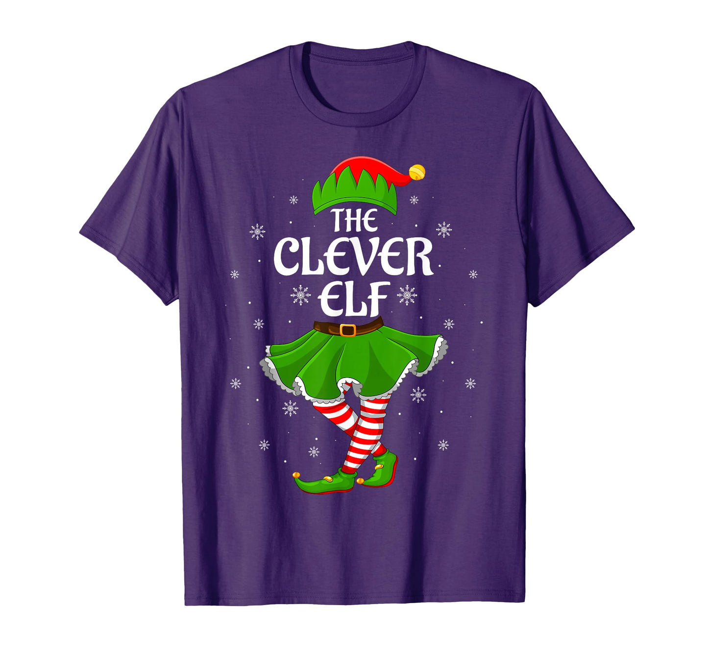 Clever Elf Christmas Family Girls Women Elf Squad Xmas T-Shirt