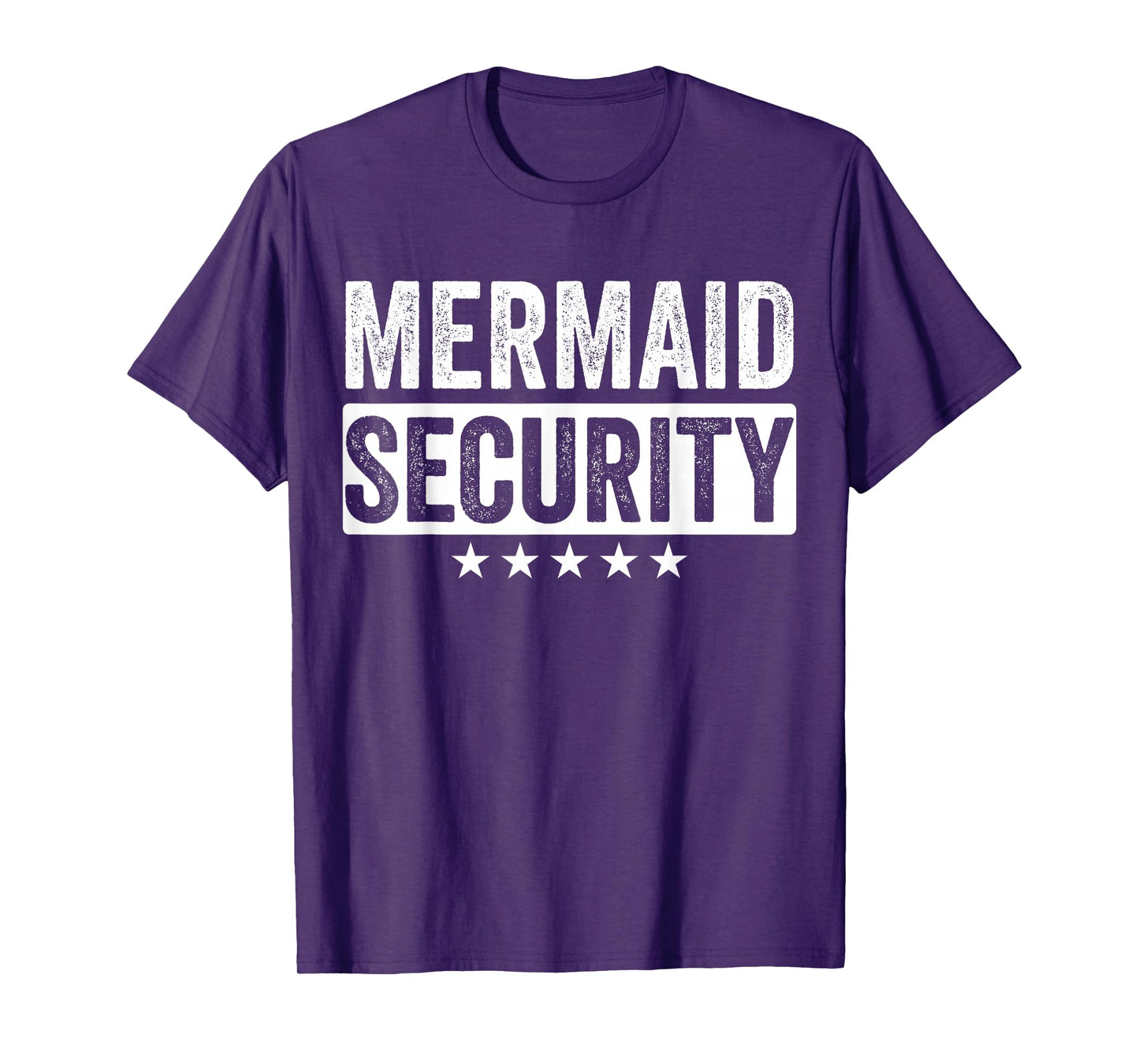 Mermaid Security Halloween Costume Dad Men Boy T-Shirt
