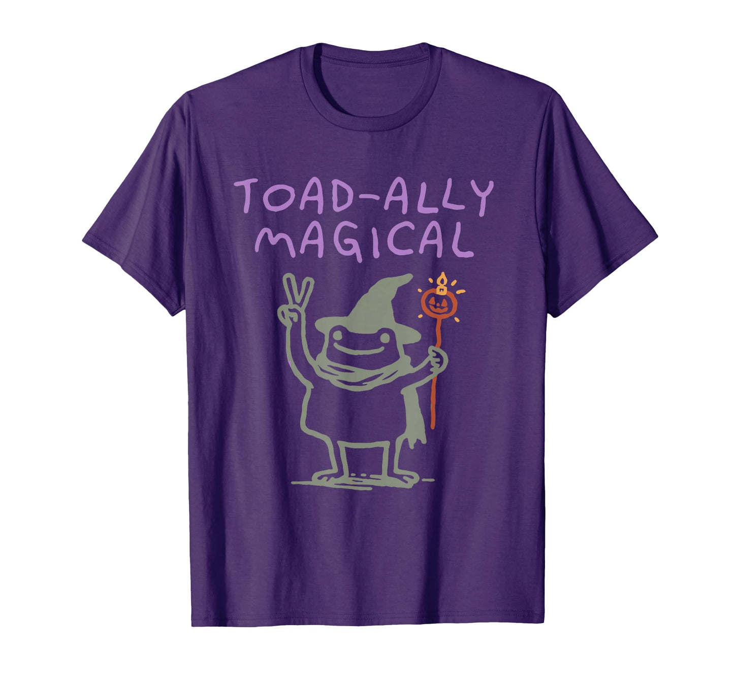 Toad-Ally Magical Frog Witchy Halloween Design T-Shirt