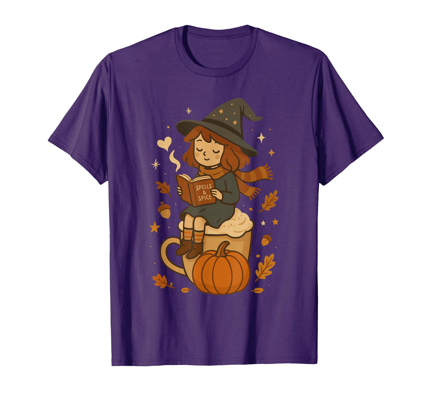 Spells & Spice Pumpkin Autumn Witch Halloween T-Shirt