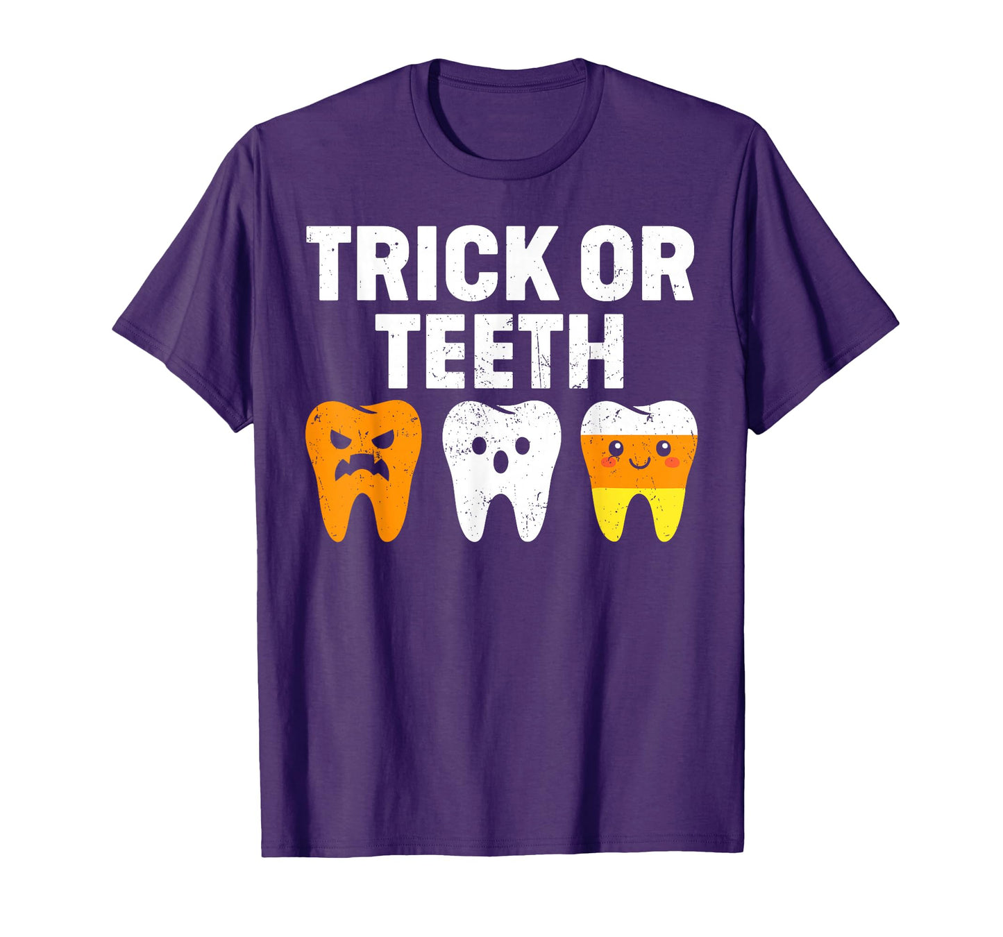 Trick Or Teeth Funny Dental Halloween Costumes Treat Dentist T-Shirt
