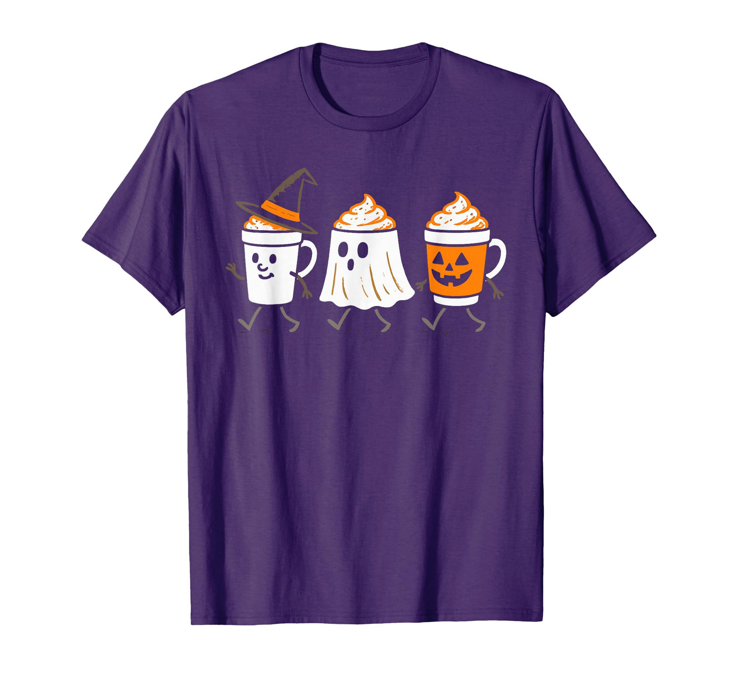 Cute Pumpkin Ghost Witch Men Women Kids Funny Halloween T-Shirt
