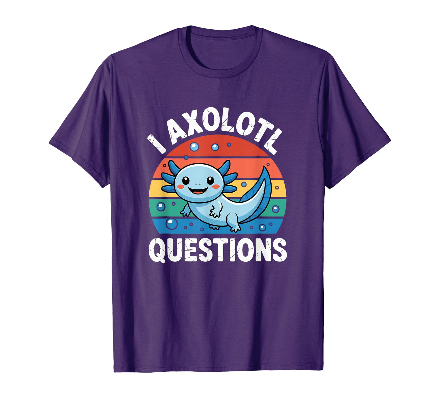 Axolotl Shirt for Kids - I Axolotl Questions Funny T-Shirt