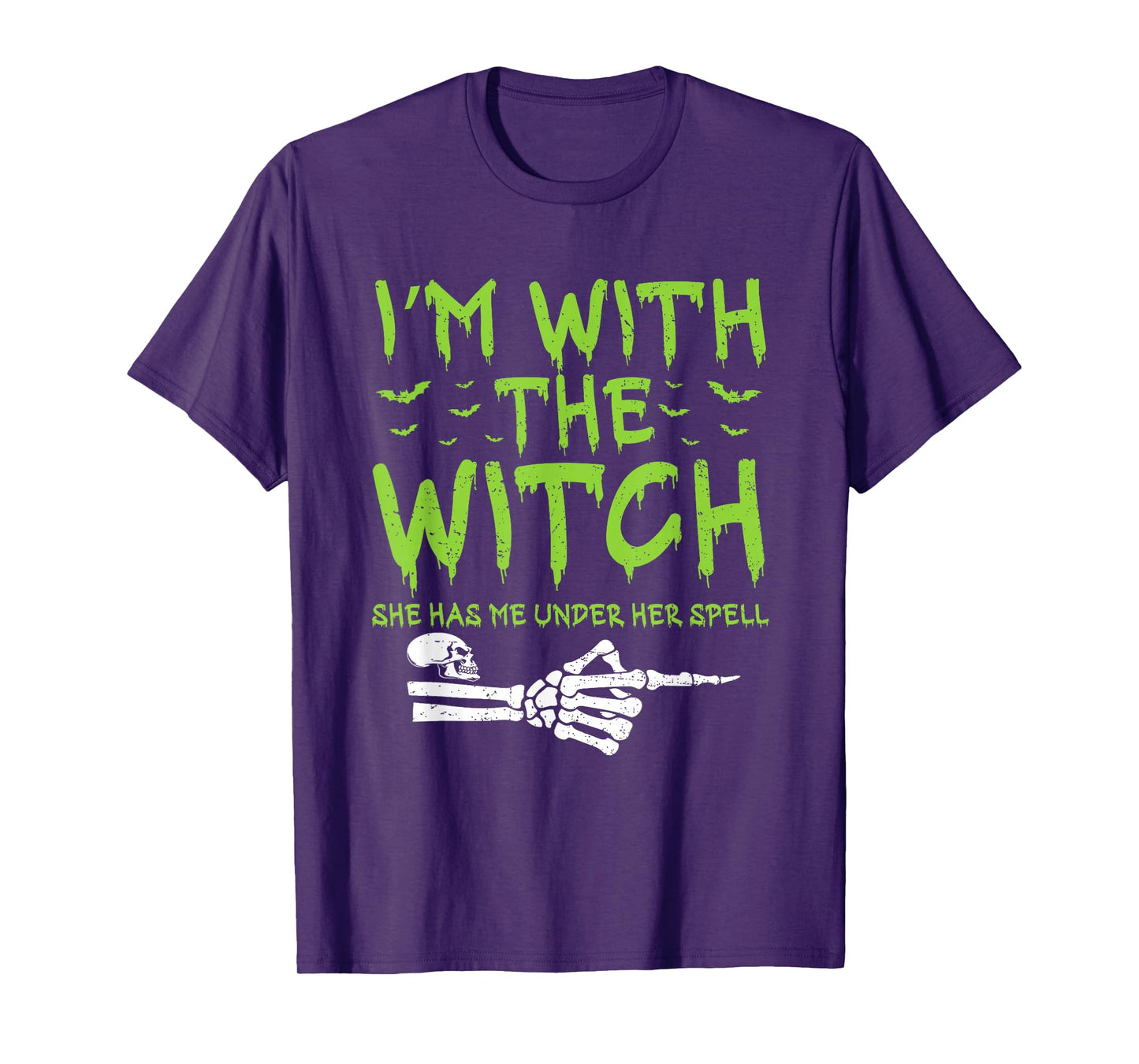 I'm with The Witch Funny Halloween Couple Costume Party T-Shirt