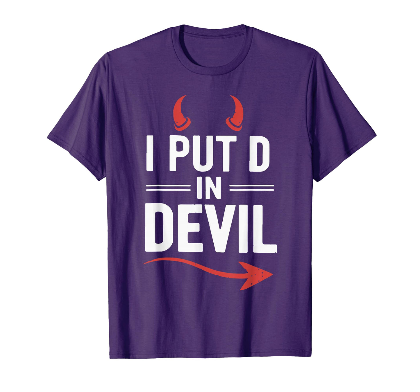 I Put D In Devil Funny Halloween Matching Couple Costume T-Shirt
