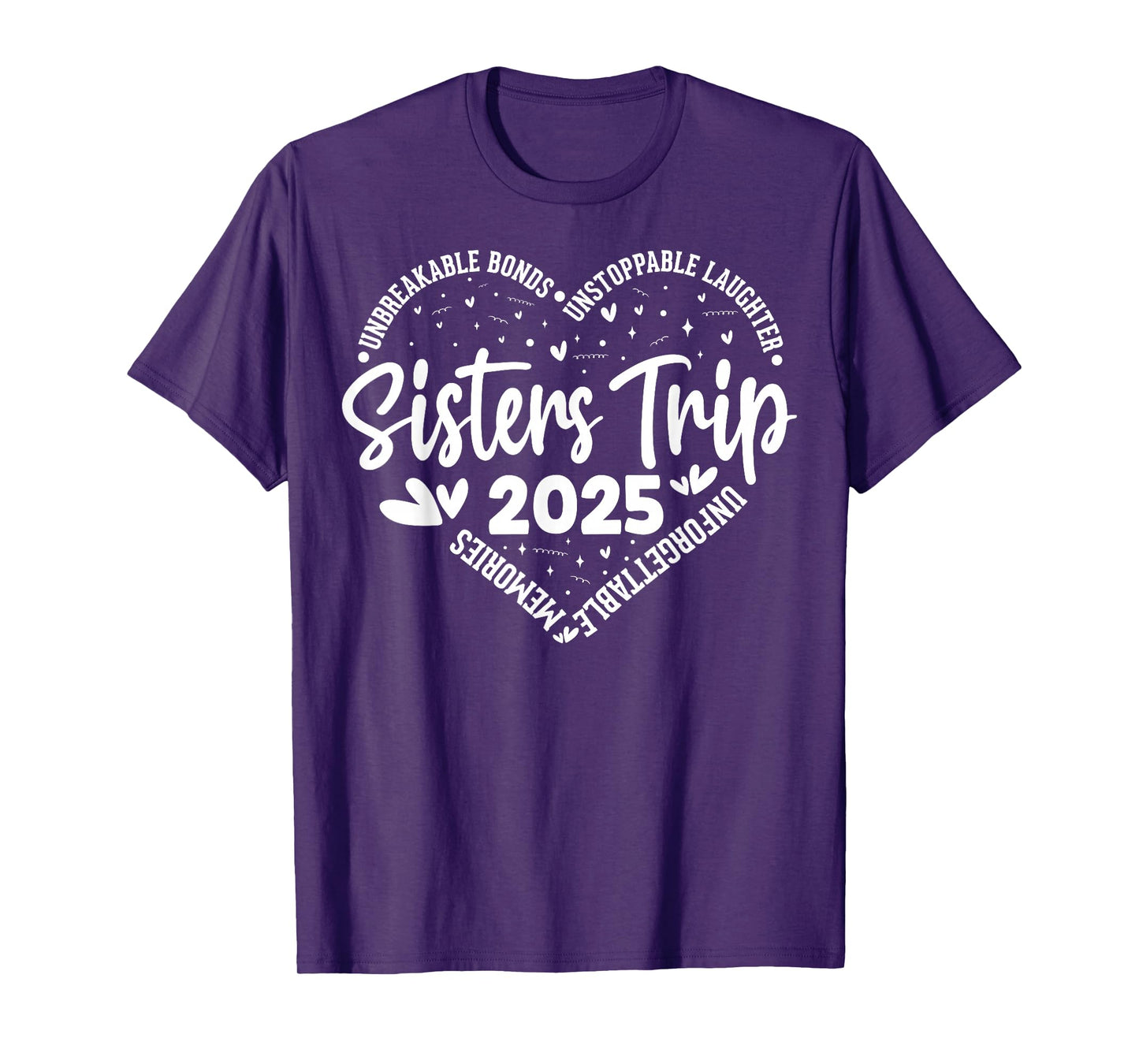 Sisters Trip 2025 Memories Trip Friends Vacation Retro T-Shirt