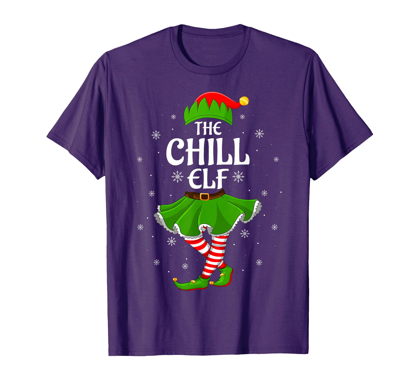 Chill Elf Christmas Family Girls Women Elf Squad Xmas T-Shirt