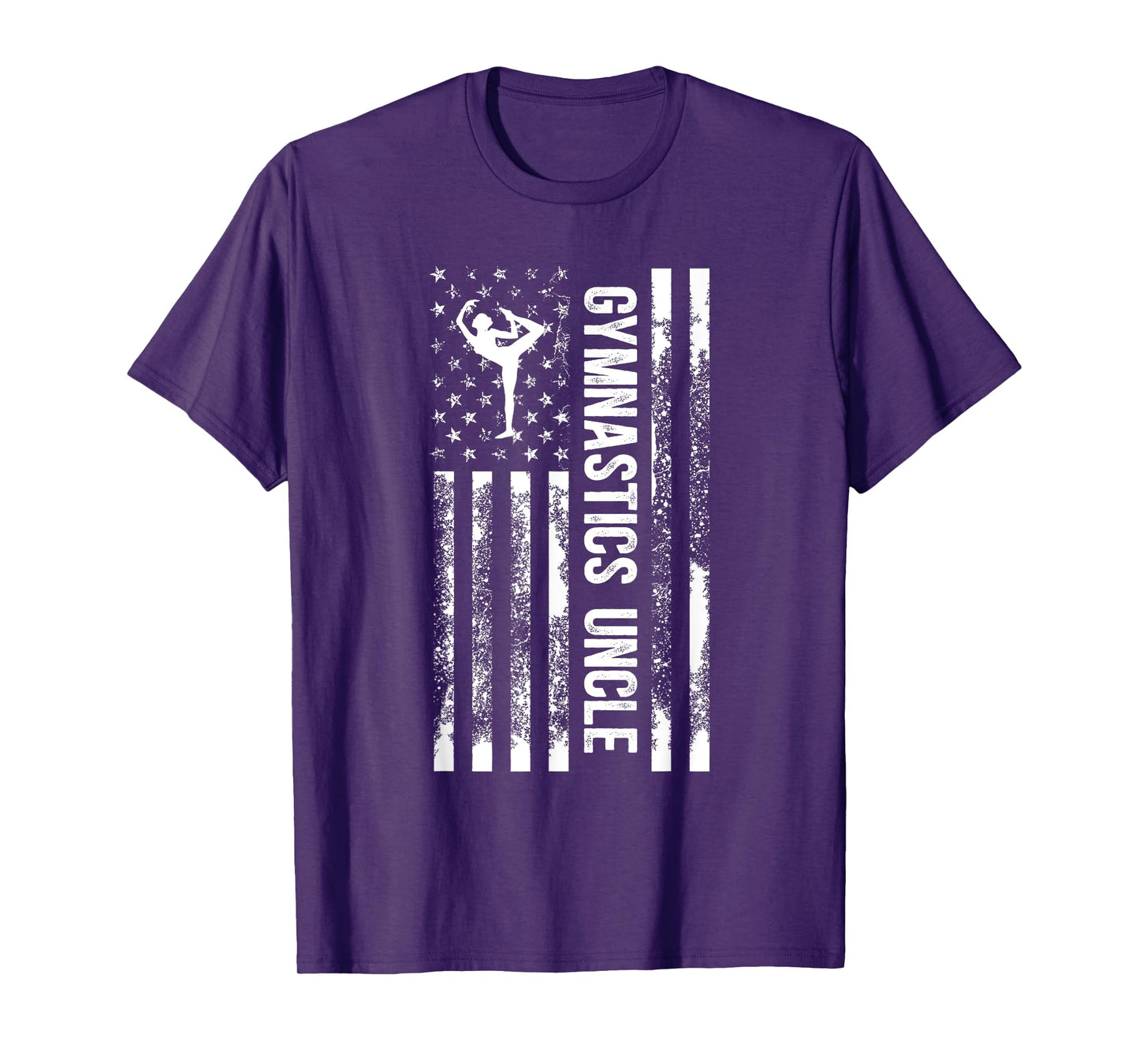 Gymnastics Uncle US Flag Uncle Of A Gymnast Uncle T-Shirt