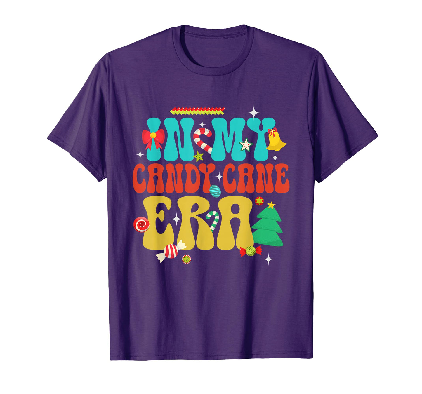 in My Candy Cane Era Christmas Holiday Joyful Xmas Tree T-Shirt
