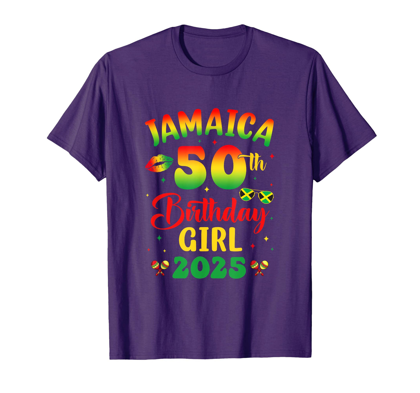 Jamaica 50Th Birthday Girl 2025 Party Matching Group T-Shirt
