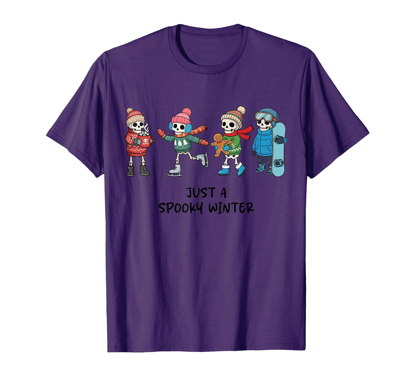 Just A Spooky Winter Halloween Christmas Winterween T-Shirt
