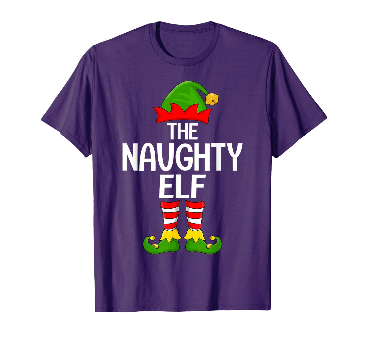 Naughty Elf Xmas Matching Family Elf Squad Christmas T-Shirt