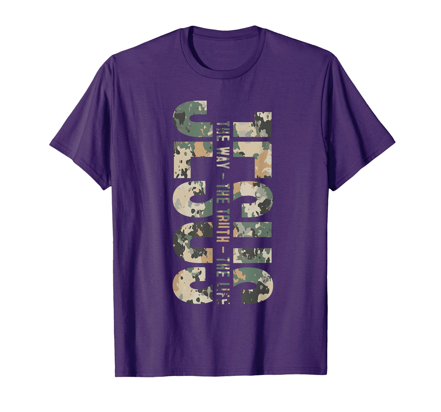 Jesus the Way the Truth the Life Camo Camouflage Natural T-Shirt