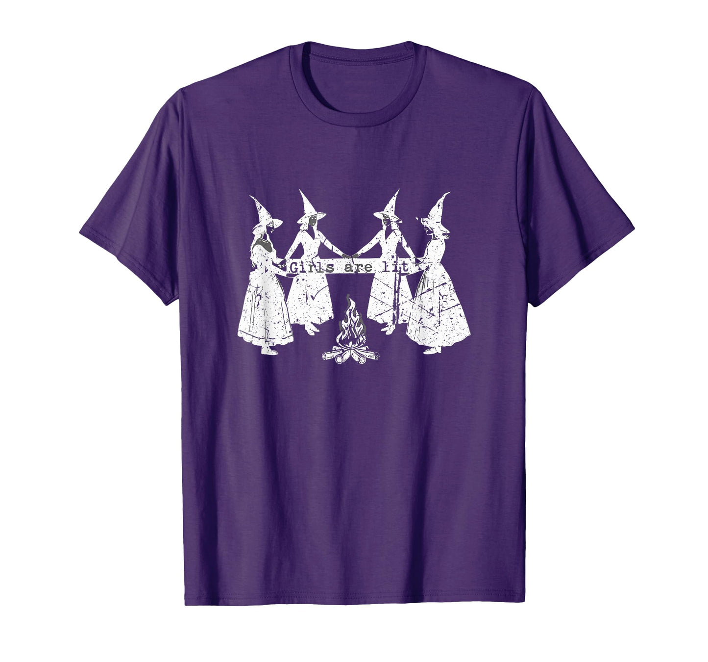 Womens Girls are Lit Witches Halloween T-Shirt